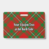 Clan Gregor Tartan Abzeichen Ausweis (Rückseite)