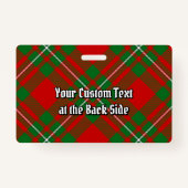 Clan Gregor Tartan Abzeichen Ausweis (Rückseite)