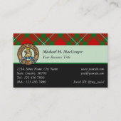 Clan Gregor Tartan Business Card Visitenkarte (Vorderseite)