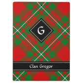 Clan Gregor Tartan Clipboard Klemmbrett (Rückseite)