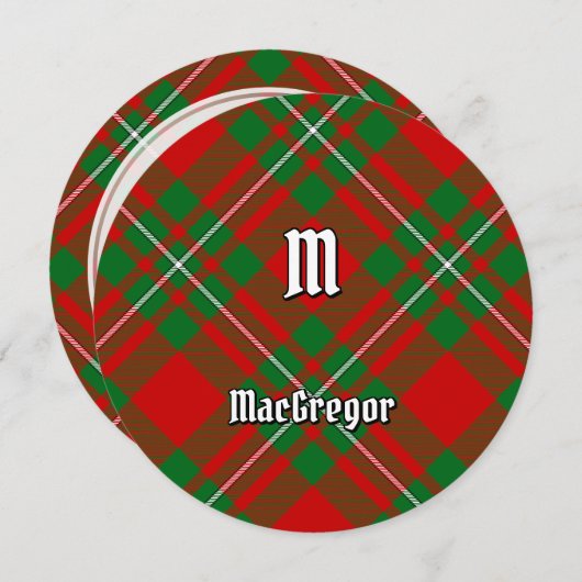 Clan Gregor Tartan Einladung (Vorne/Hinten)