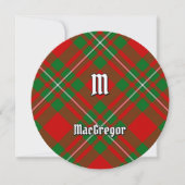 Clan Gregor Tartan Einladung (Vorderseite)