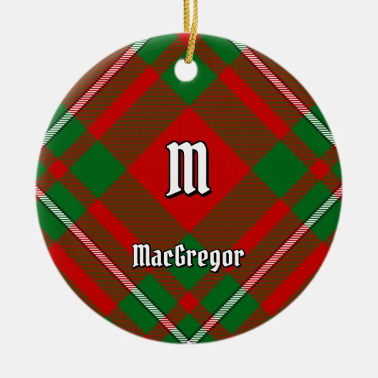 Clan Gregor Tartan Keramik Ornament (Vorne)