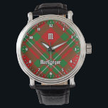 Clan Gregor Tartan Watch Armbanduhr<br><div class="desc">Clan Gregor oder MacGregor traditioneller Tartan mit modernen Farben. Nahtloses Muster. Benutzerdefinierter Text und Monogramm.</div>