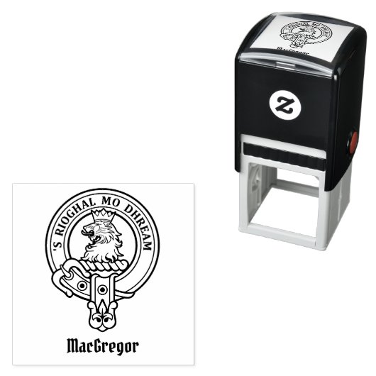 Clan Gregor Wappen Selbstfarbige Briefmarke Permastempel (Beispiel)