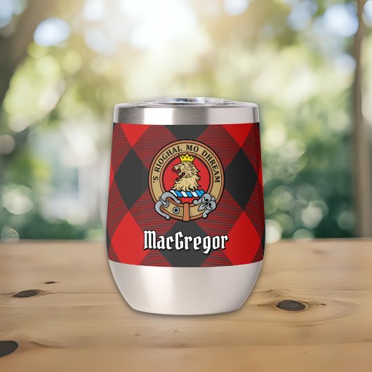 Clan Gregor Wappen über Rob Roy Tartan