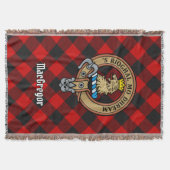 Clan Gregor Wappen über Rob Roy Tartan Decke (Vorderseite)