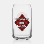 Clan Gregor Wappen über Rob Roy Tartan Dosenglas (Rückseite)