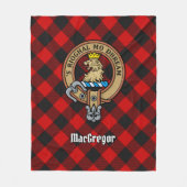 Clan Gregor Wappen über Rob Roy Tartan Fleecedecke (Vorderseite)
