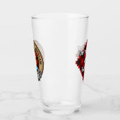 Clan Gregor Wappen über Rob Roy Tartan Glas (Links)