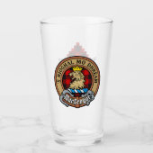 Clan Gregor Wappen über Rob Roy Tartan Glas (Vorderseite)