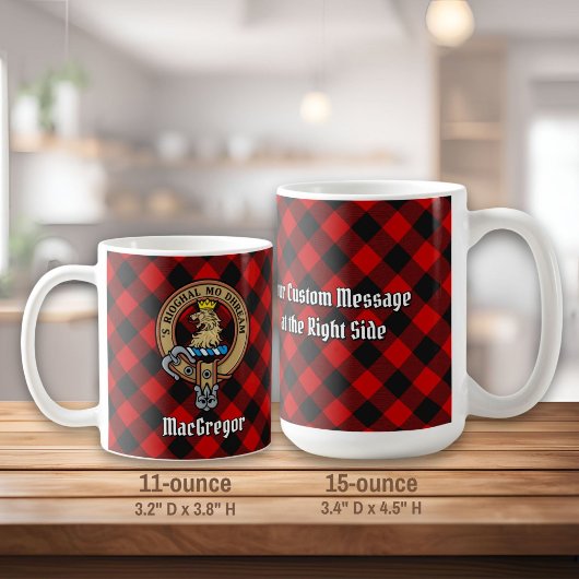Clan Gregor Wappen über Rob Roy Tartan Kaffeetasse
