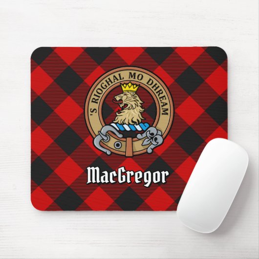 Clan Gregor Wappen über Rob Roy Tartan Mousepad (Mit Mouse)