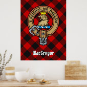 Clan Gregor Wappen über Rob Roy Tartan Poster (Küche)
