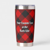 Clan Gregor Wappen über Rob Roy Tartan Thermobecher (Rückseite)