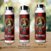 Clan Gregor Wappen über Rob Roy Tartan Thermobecher