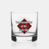Clan Gregor Wappen über Rob Roy Tartan Whiskyglas (Rückseite)