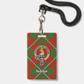 Clan Gregor Wappen über Tartan Ausweis (Vorderseite mit Lanyard)