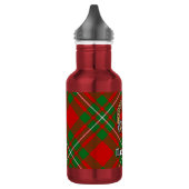 Clan Gregor Wappen über Tartan Edelstahlflasche (Links)