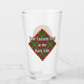 Clan Gregor Wappen über Tartan Glas (Rückseite)