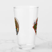 Clan Gregor Wappen über Tartan Glas (Links)