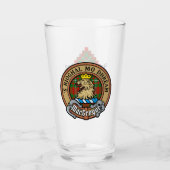 Clan Gregor Wappen über Tartan Glas (Vorderseite)