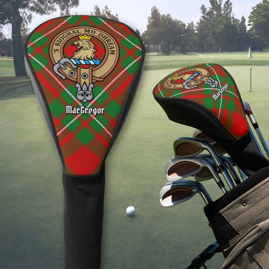 Clan Gregor Wappen über Tartan Golf Headcover