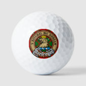 Clan Gregor Wappen über Tartan Golfball (Vorderseite)