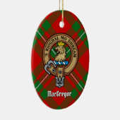 Clan Gregor Wappen über Tartan Keramik Keramik Ornament (Rechts)