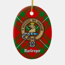 Clan Gregor Wappen über Tartan Keramik Keramik Ornament