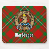 Clan Gregor Wappen über Tartan Mousepad (Vorne)