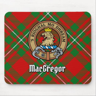 Clan Gregor Wappen über Tartan Mousepad