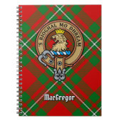 Clan Gregor Wappen über Tartan Notizblock (Vorderseite)