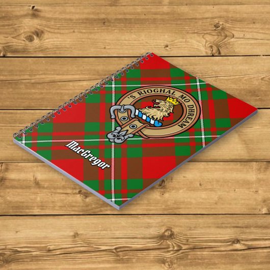 Clan Gregor Wappen über Tartan Notizblock