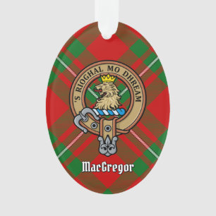 Clan Gregor Wappen über Tartan Ornament