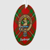 Clan Gregor Wappen über Tartan Ornament (Vorderseite)