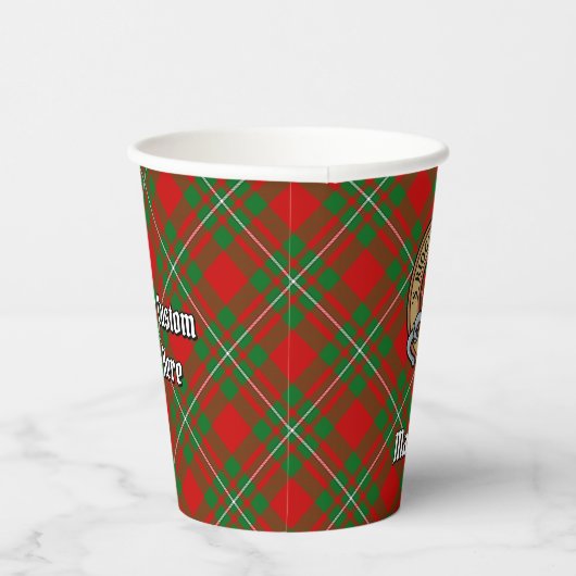 Clan Gregor Wappen über Tartan Paper Cups Pappbecher (Rechts)