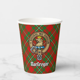 Clan Gregor Wappen über Tartan Paper Cups Pappbecher