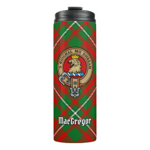 Clan Gregor Wappen über Tartan Thermosbecher