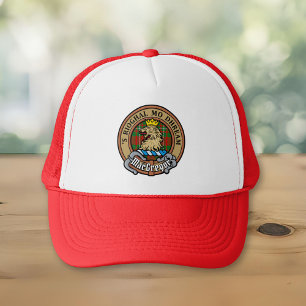 Clan Gregor Wappen über Tartan Trucker Hat Truckerkappe