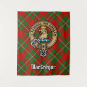 Clan Gregor Wappen über Tartan Wandteppich (Vorderseite)