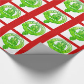 Clan Gregor Weihnachtsverpackungs-Grün-Abzeichen Geschenkpapier (Ecke)