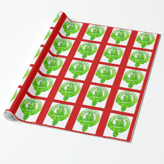 Clan Gregor Weihnachtsverpackungs-Grün-Abzeichen Geschenkpapier