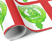 Clan Gregor Weihnachtsverpackungs-Grün-Abzeichen Geschenkpapier (Rolleneckpunkt)