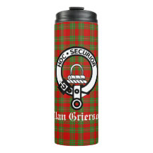 Clan Grierson Wappen Abzeichen & Tartan