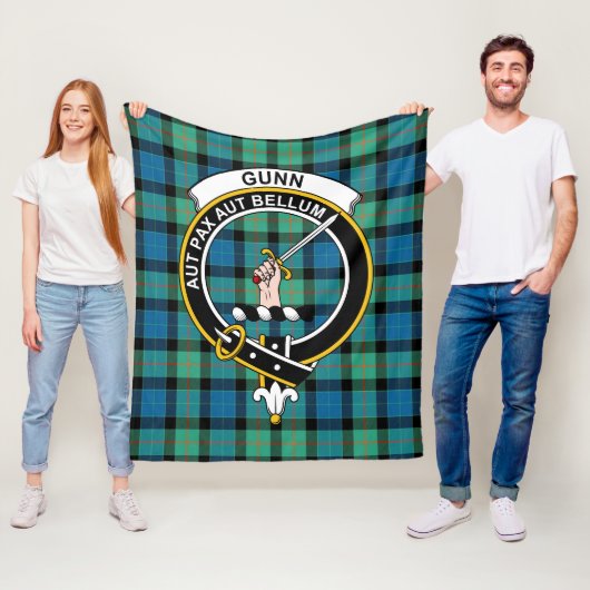 Clan Gunn Ancient Tartan Kariert Fleecedecke (Beispiel)