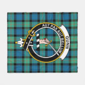 Clan Gunn Ancient Tartan Kariert Fleecedecke (Vorderseite (Horizontal))