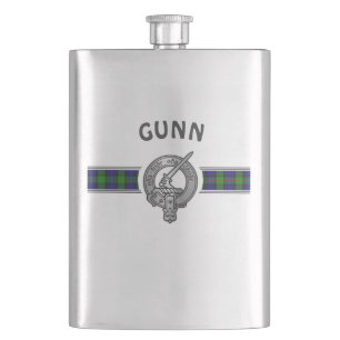 Clan Gunn (Bearbeiten) Wappen & Tartan Flachmann