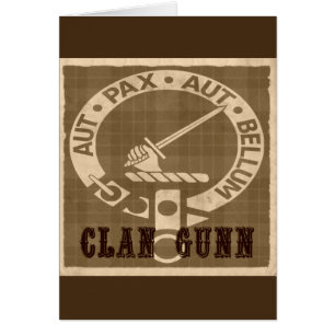 Clan Gunn Crest Badge - Sepia