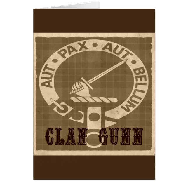Clan Gunn Crest Badge - Sepia (Vorne)